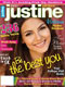 Justine magazine cover page