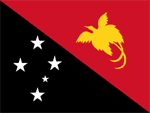 National flag of the Papua New Guinea